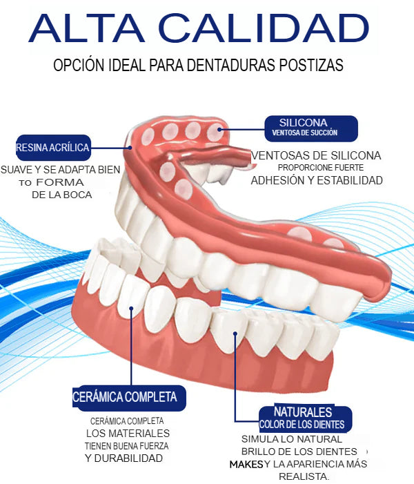 Dentadura de cilicona postiza